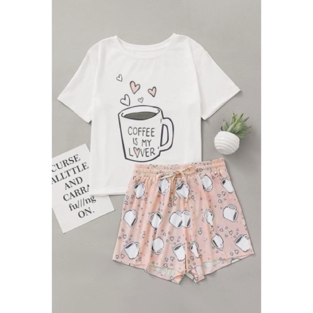 COFFEE IS MY LOVER Lounge Pajama Set